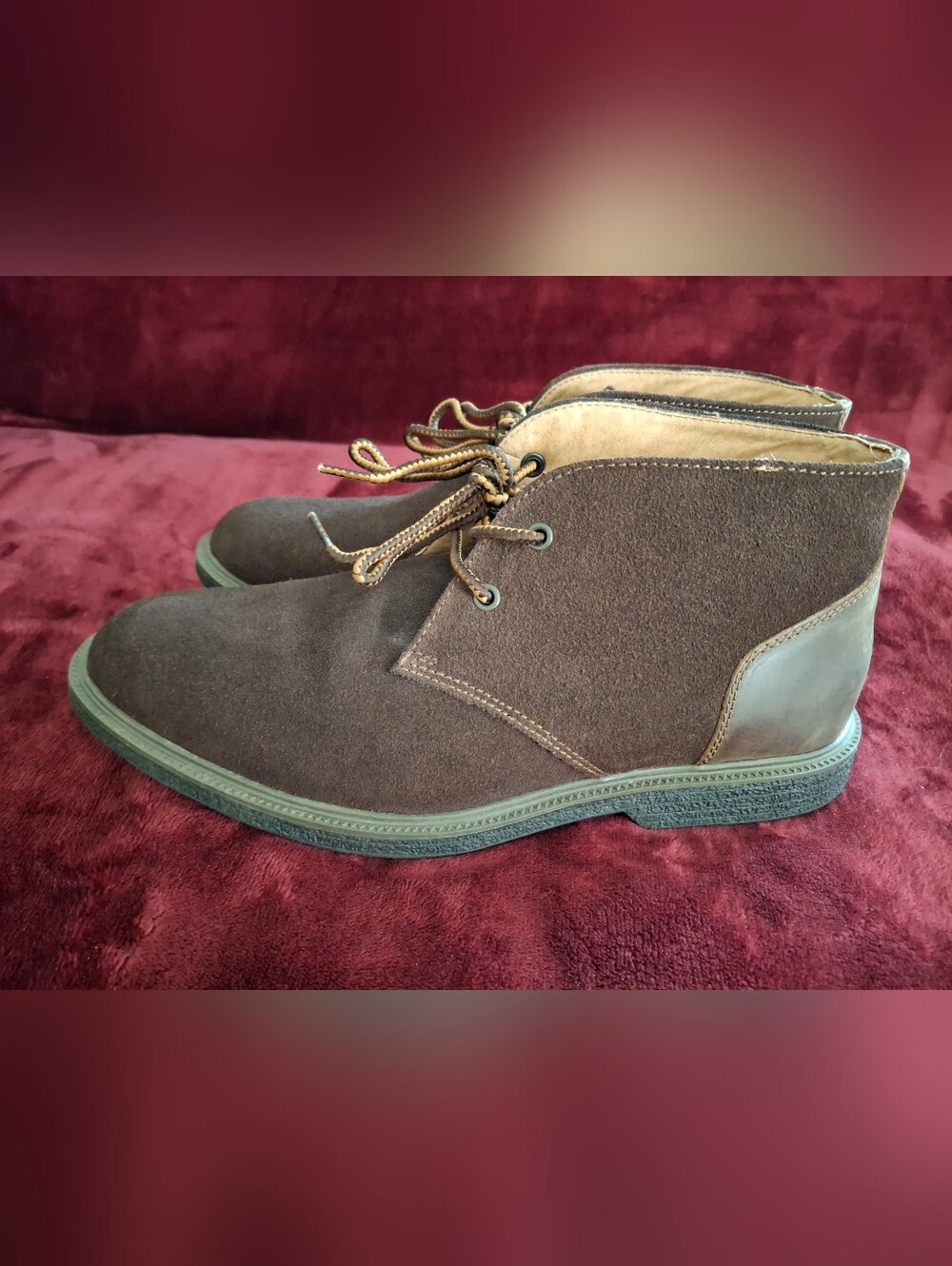 Men's Bass Radley Brown Suede Chukka Boots - Classic Lace-Up
